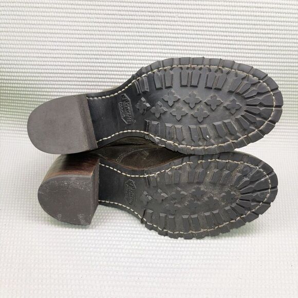 FRYE Sabrina Suede Lace-Up Booties Women’s Size 6.5M Combat Vibram Soles - Picture 8 of 10